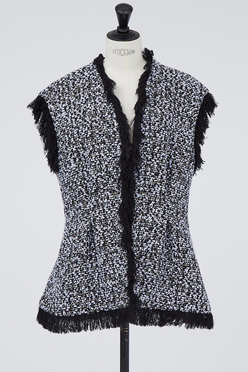 【デザイン ワークス/DESIGN WORKS】の【BEAUVET】カラーツイードベスト 人気、トレンドファッション・服の通販 founy(ファニー) 　ファッション　Fashion　レディースファッション　Fashion for Women　アウター　Coat / Outerwear Collection　レディースジャケット・軽アウター　Jackets　ジャケット　Jacket, Outerwear　ツイード　Twill, Twill Weave　フランス　France, French　ベスト　Vest, Waistcoat　ラベンダー　Lavender　other-5|ID: prp329100004608883 ipo3291000000034956847