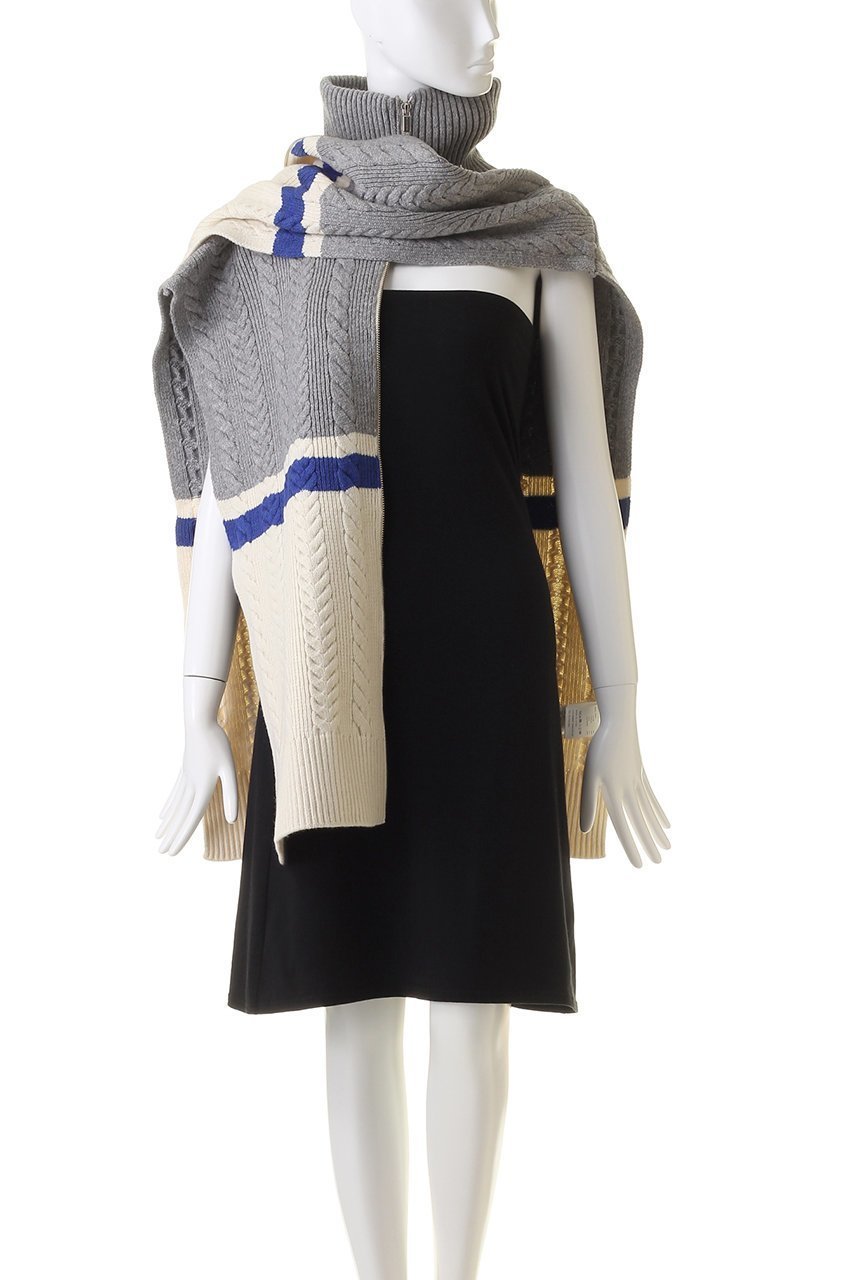 【メゾンスペシャル/MAISON SPECIAL】のケーブルファスナーポンチョ 人気、トレンドファッション・服の通販 founy(ファニー) 　ファッション　Fashion　レディースファッション　Fashion for Women　トップス・カットソー　Cut & Sew Tops　ニット　Knit Tops & Sweaters　カジュアルプルオーバー・ニットトップス　Pullovers & Knit Tops / Casual Pullovers　おすすめ　Recommended / Our Picks　ジャケット　Jacket, Outerwear　マフラー　Scarf, Muffler　other-6|ID: prp329100004608887 ipo3291000000034909974