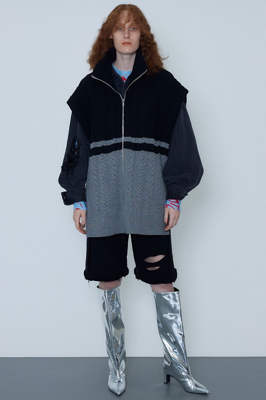 【メゾンスペシャル/MAISON SPECIAL】のケーブルファスナーポンチョ 人気、トレンドファッション・服の通販 founy(ファニー) 　ファッション　Fashion　レディースファッション　Fashion for Women　トップス・カットソー　Cut & Sew Tops　ニット　Knit Tops & Sweaters　カジュアルプルオーバー・ニットトップス　Pullovers & Knit Tops / Casual Pullovers　おすすめ　Recommended / Our Picks　ジャケット　Jacket, Outerwear　マフラー　Scarf, Muffler　other-7|ID: prp329100004608887 ipo3291000000034909976