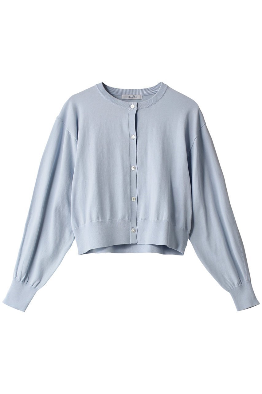 【エリオポール/heliopole】のハイゲージクロップドカーディガン インテリア・キッズ・メンズ・レディースファッション・服の通販 founy(ファニー) ファッション Fashion レディースファッション Fashion for Women トップス・カットソー Cut & Sew Tops ニット Knit Tops & Sweaters カーディガン・羽織り Layered Style Cardigans カーディガン Cardigan, Knitwear シンプル Simple, Minimal スリーブ Sleeve, Long Sleeve / Short Sleeve 春 Spring サックス|ID: prp329100004608892 ipo3291000000035067975