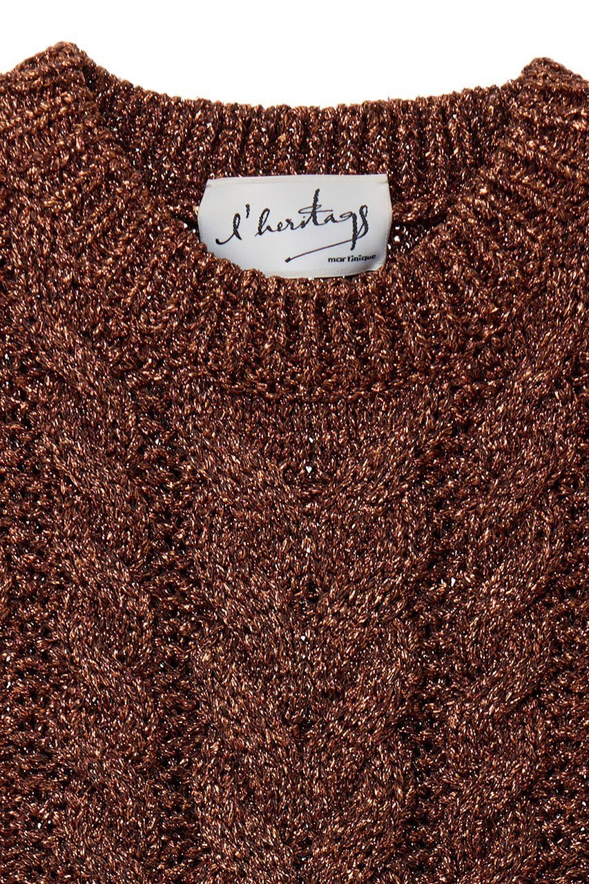 【マルティニーク/martinique】の【l heritage martinique】チャンキーラメベスト 人気、トレンドファッション・服の通販 founy(ファニー) 　ファッション　Fashion　レディースファッション　Fashion for Women　トップス・カットソー　Cut & Sew Tops　ニット　Knit Tops & Sweaters　ベスト&ジレ / 重ね着スタイル　Vests & Gilets　カジュアルプルオーバー・ニットトップス　Pullovers & Knit Tops / Casual Pullovers　イタリア　Italy　インナー　Innerwear　ヴィンテージ　Vintage Style　コンパクト　Compact, Small Size　シンプル　Simple, Minimal　スタンダード　Standard, Basic　ベスト　Vest, Waistcoat　おすすめ　Recommended / Our Picks　other-3|ID: prp329100004608900 ipo3291000000032953537