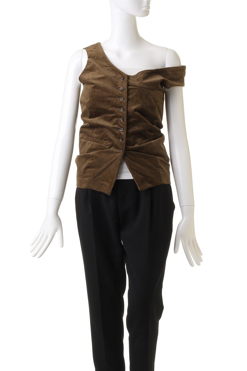 【メゾンスペシャル/MAISON SPECIAL】のCorduroy Asymmetry Vest/コーデュロイアシンメトリーベスト 人気、トレンドファッション・服の通販 founy(ファニー) 　ファッション　Fashion　レディースファッション　Fashion for Women　アウター　Coat / Outerwear Collection　レディースジャケット・軽アウター　Jackets　アシンメトリー　Asymmetrical Style　秋　Autumn　カットソー　Cut and Sewn Top　カーゴパンツ　Cargo Pants, Utility Pants　コーデュロイ　Corduroy, Cord Fabric　ジャケット　Jacket, Outerwear　セットアップ　Set-Up, Coordinated Outfit　ベスト　Vest, Waistcoat　おすすめ　Recommended / Our Picks　other-2|ID: prp329100004608904 ipo3291000000034909565