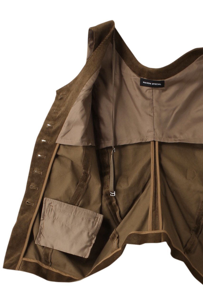 【メゾンスペシャル/MAISON SPECIAL】のCorduroy Asymmetry Vest/コーデュロイアシンメトリーベスト 人気、トレンドファッション・服の通販 founy(ファニー) 　ファッション　Fashion　レディースファッション　Fashion for Women　アウター　Coat / Outerwear Collection　レディースジャケット・軽アウター　Jackets　アシンメトリー　Asymmetrical Style　秋　Autumn　カットソー　Cut and Sewn Top　カーゴパンツ　Cargo Pants, Utility Pants　コーデュロイ　Corduroy, Cord Fabric　ジャケット　Jacket, Outerwear　セットアップ　Set-Up, Coordinated Outfit　ベスト　Vest, Waistcoat　おすすめ　Recommended / Our Picks　other-6|ID: prp329100004608904 ipo3291000000034909570