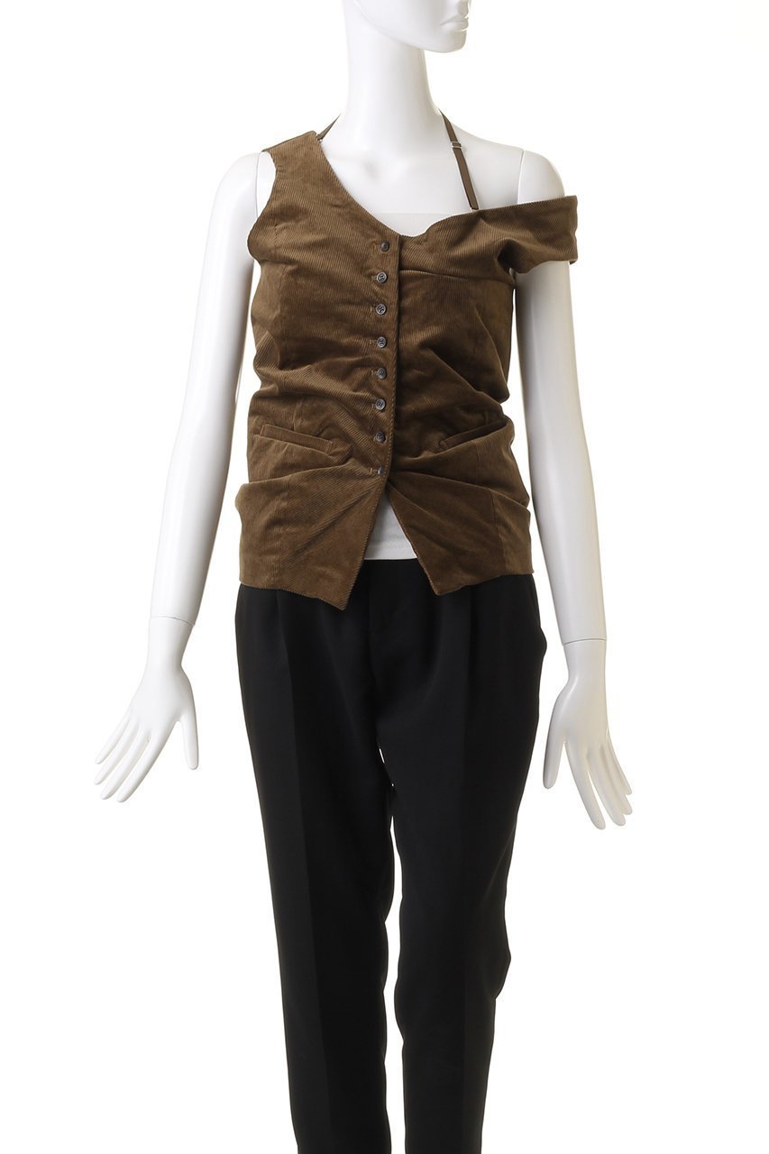 【メゾンスペシャル/MAISON SPECIAL】のCorduroy Asymmetry Vest/コーデュロイアシンメトリーベスト 人気、トレンドファッション・服の通販 founy(ファニー) 　ファッション　Fashion　レディースファッション　Fashion for Women　アウター　Coat / Outerwear Collection　レディースジャケット・軽アウター　Jackets　アシンメトリー　Asymmetrical Style　秋　Autumn　カットソー　Cut and Sewn Top　カーゴパンツ　Cargo Pants, Utility Pants　コーデュロイ　Corduroy, Cord Fabric　ジャケット　Jacket, Outerwear　セットアップ　Set-Up, Coordinated Outfit　ベスト　Vest, Waistcoat　おすすめ　Recommended / Our Picks　other-7|ID: prp329100004608904 ipo3291000000034909571
