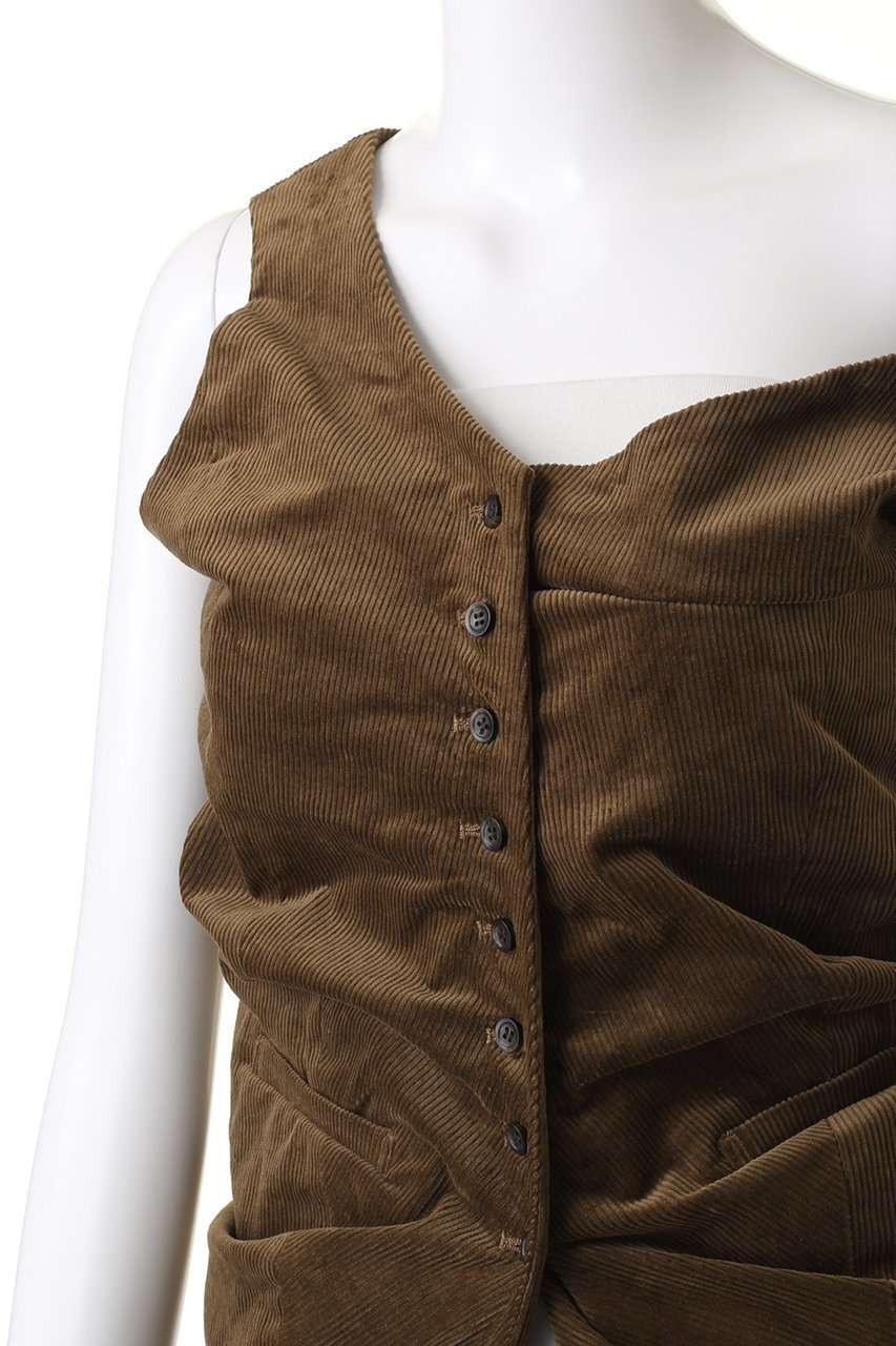 【メゾンスペシャル/MAISON SPECIAL】のCorduroy Asymmetry Vest/コーデュロイアシンメトリーベスト 人気、トレンドファッション・服の通販 founy(ファニー) 　ファッション　Fashion　レディースファッション　Fashion for Women　アウター　Coat / Outerwear Collection　レディースジャケット・軽アウター　Jackets　アシンメトリー　Asymmetrical Style　秋　Autumn　カットソー　Cut and Sewn Top　カーゴパンツ　Cargo Pants, Utility Pants　コーデュロイ　Corduroy, Cord Fabric　ジャケット　Jacket, Outerwear　セットアップ　Set-Up, Coordinated Outfit　ベスト　Vest, Waistcoat　おすすめ　Recommended / Our Picks　other-5|ID: prp329100004608904 ipo3291000000036022902