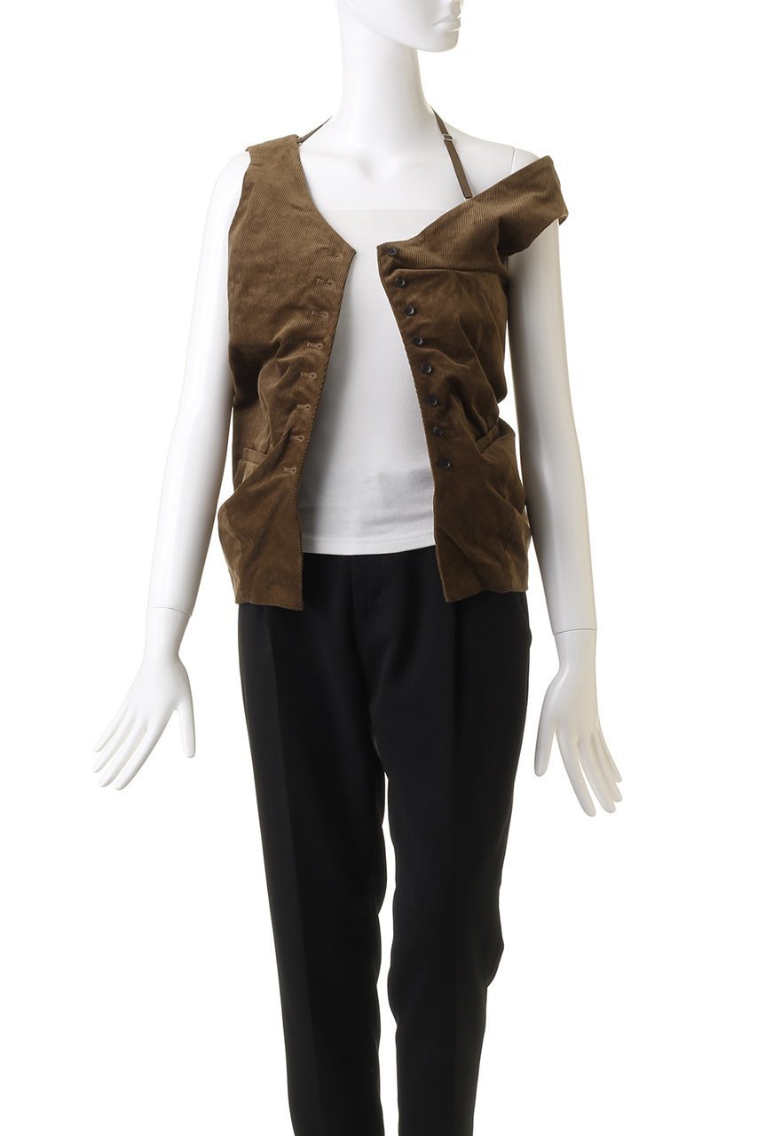 【メゾンスペシャル/MAISON SPECIAL】のCorduroy Asymmetry Vest/コーデュロイアシンメトリーベスト 人気、トレンドファッション・服の通販 founy(ファニー) 　ファッション　Fashion　レディースファッション　Fashion for Women　アウター　Coat / Outerwear Collection　レディースジャケット・軽アウター　Jackets　アシンメトリー　Asymmetrical Style　秋　Autumn　カットソー　Cut and Sewn Top　カーゴパンツ　Cargo Pants, Utility Pants　コーデュロイ　Corduroy, Cord Fabric　ジャケット　Jacket, Outerwear　セットアップ　Set-Up, Coordinated Outfit　ベスト　Vest, Waistcoat　おすすめ　Recommended / Our Picks　other-8|ID: prp329100004608904 ipo3291000000036022909