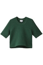 【ランバン オン ブルー/LANVIN en Bleu】のウェーブジャガードハーフスリーブニット グリーン|ID: prp329100004608916 ipo3291000000032954020