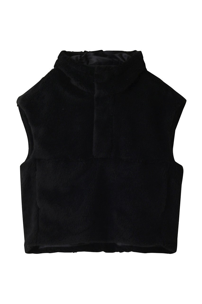 【ミディウミソリッド/MIDIUMISOLID】のboa vest ベスト インテリア・キッズ・メンズ・レディースファッション・服の通販 founy(ファニー) 　ファッション　Fashion　レディースファッション　Fashion for Women　トップス・カットソー　Cut & Sew Tops　ニット　Knit Tops & Sweaters　ベスト&ジレ / 重ね着スタイル　Vests & Gilets　カジュアルプルオーバー・ニットトップス　Pullovers & Knit Tops / Casual Pullovers　ベスト　Vest, Waistcoat　モコモコ　Fuzzy, Fluffy　冬　Winter / This Winter　秋　Autumn　black|ID: prp329100004608917 ipo3291000000034970300