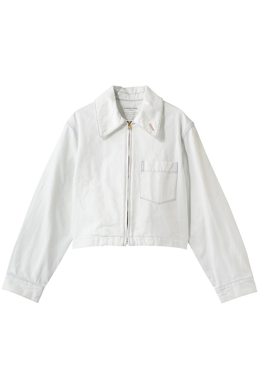 【マルティニーク/martinique】の【CURRENTAGE】デニムジャケット インテリア・キッズ・メンズ・レディースファッション・服の通販 founy(ファニー) 　ファッション　Fashion　レディースファッション　Fashion for Women　アウター　Coat / Outerwear Collection　レディースジャケット・軽アウター　Jackets　デニムジャケット / カジュアルアウター　Denim Jackets　クラシカル　Classical, Vintage-Inspired　コンパクト　Compact, Small Size　ショート　Short, Short Length　ジャケット　Jacket, Outerwear　デニム　Denim, Jeans Material　ハイネック　High Neck, Mock Neck　モダン　Modern, Contemporary　定番　Standard, Basic Item　ホワイト|ID: prp329100004608920 ipo3291000000036102919