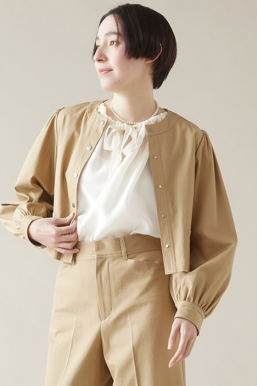 【マルティニーク/martinique】のチノノーカラージャケット(セットアップ可) 人気、トレンドファッション・服の通販 founy(ファニー) 　ファッション　Fashion　レディースファッション　Fashion for Women　アウター　Coat / Outerwear Collection　レディースジャケット・軽アウター　Jackets　ノーカラージャケット / シンプル上品コーデ　Collarless Jackets　カーゴパンツ　Cargo Pants, Utility Pants　コンパクト　Compact, Small Size　ショート　Short, Short Length　ジャケット　Jacket, Outerwear　スラックス　Slacks, Dress Pants　スリーブ　Sleeve, Long Sleeve / Short Sleeve　セットアップ　Set-Up, Coordinated Outfit　ドレス　Dress, One-Piece　 other-1|ID: prp329100004608924 ipo3291000000032954268