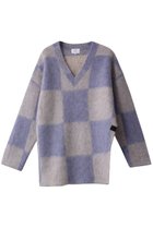 【ランバン オン ブルー/LANVIN en Bleu】のVネックシャギーニット パープル|ID: prp329100004608926 ipo3291000000032954326
