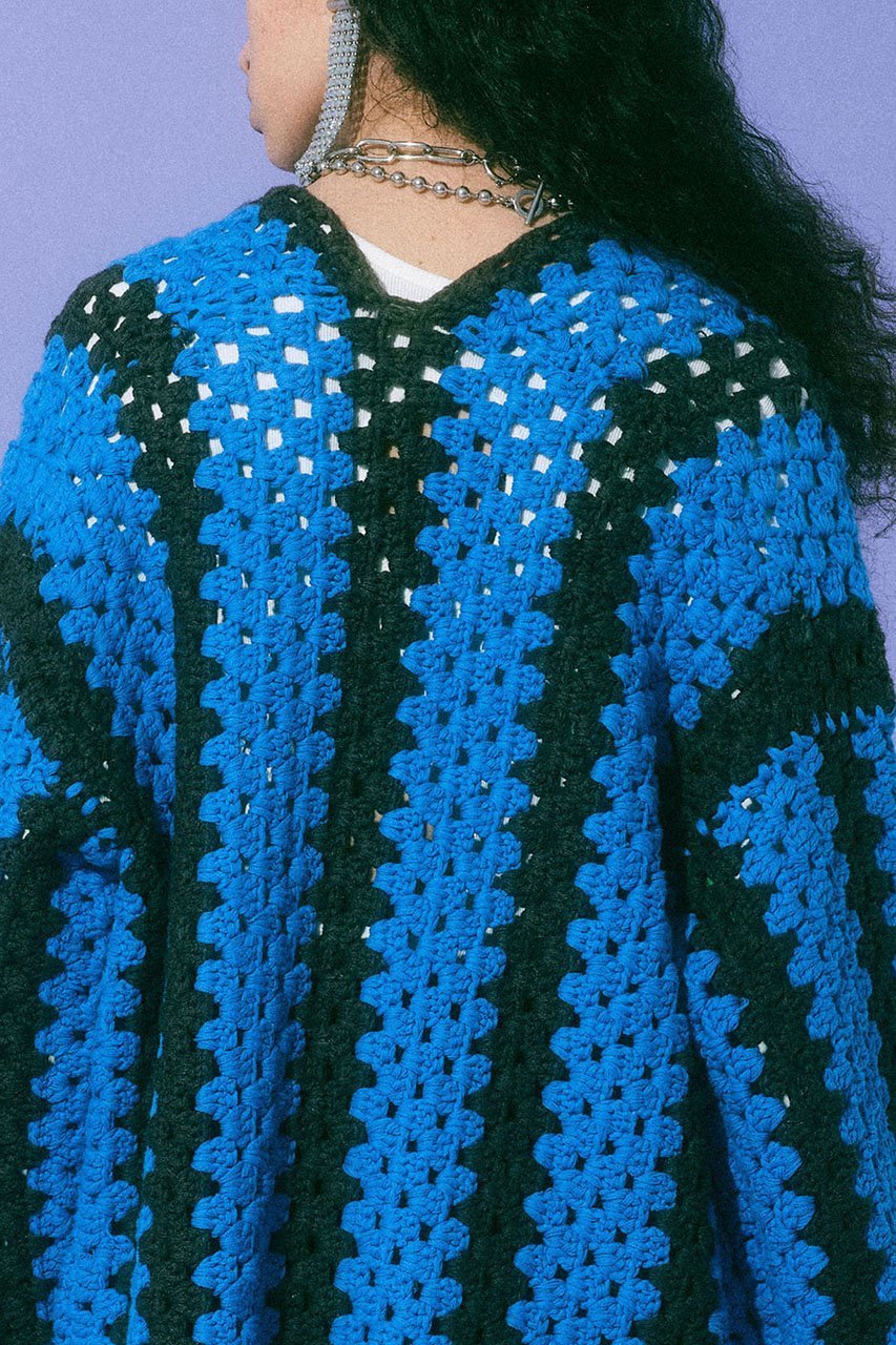 【メゾンスペシャル/MAISON SPECIAL】のハンドクロシェフリンジカーディガン 人気、トレンドファッション・服の通販 founy(ファニー) 　ファッション　Fashion　レディースファッション　Fashion for Women　トップス・カットソー　Cut & Sew Tops　ニット　Knit Tops & Sweaters　カーディガン・羽織り　Layered Style Cardigans　アクリル　Acrylic Material　カーディガン　Cardigan, Knitwear　クロシェ　Crochet, Knitted Lace　シンプル　Simple, Minimal　ストライプ　Stripe, Striped Pattern　ビッグ　Big, Oversized　フリンジ　Fringe, Tassel　other-7|ID: prp329100004608928 ipo3291000000032954391