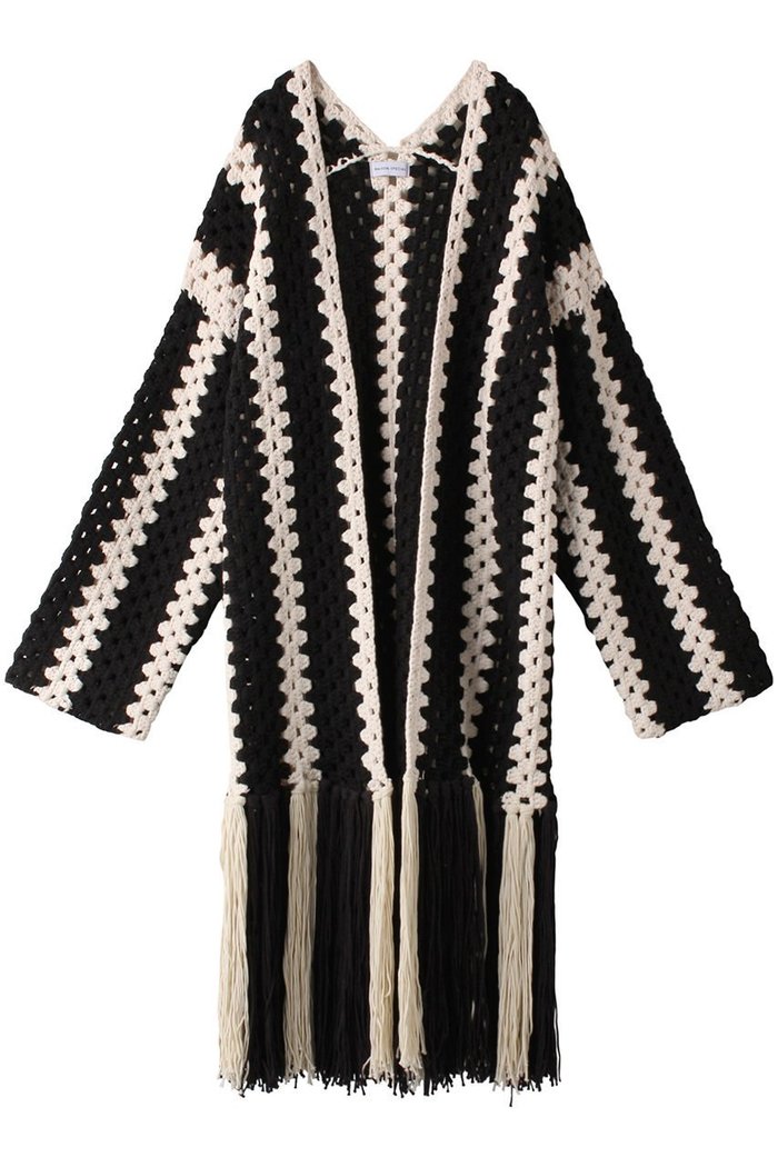 【メゾンスペシャル/MAISON SPECIAL】のハンドクロシェフリンジカーディガン インテリア・キッズ・メンズ・レディースファッション・服の通販 founy(ファニー) https://founy.com/ ファッション Fashion レディースファッション Fashion for Women トップス・カットソー Cut & Sew Tops ニット Knit Tops & Sweaters カーディガン・羽織り Layered Style Cardigans アクリル Acrylic Material カーディガン Cardigan, Knitwear クロシェ Crochet, Knitted Lace シンプル Simple, Minimal ストライプ Stripe, Striped Pattern ビッグ Big, Oversized フリンジ Fringe, Tassel |ID: prp329100004608928 ipo3291000000034909744