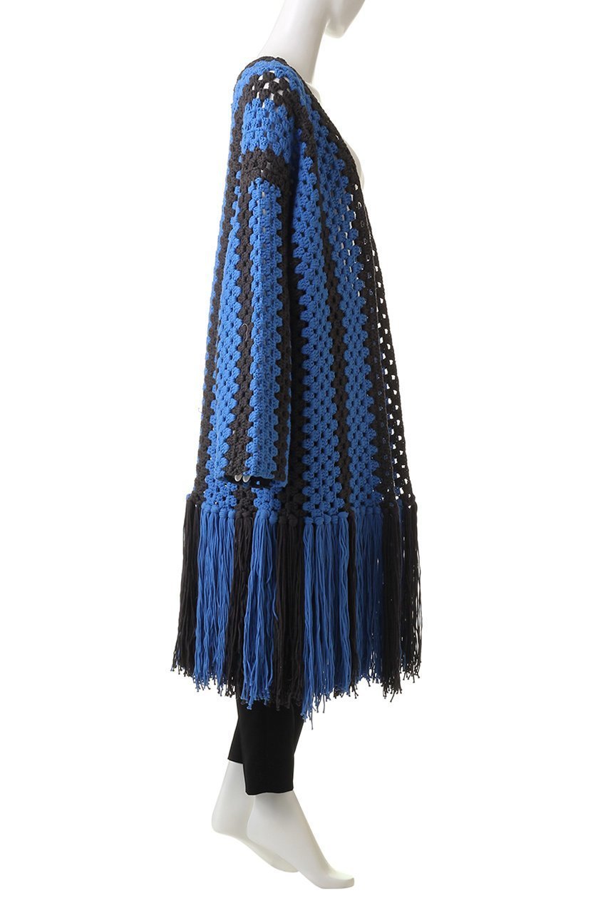 【メゾンスペシャル/MAISON SPECIAL】のハンドクロシェフリンジカーディガン 人気、トレンドファッション・服の通販 founy(ファニー) 　ファッション　Fashion　レディースファッション　Fashion for Women　トップス・カットソー　Cut & Sew Tops　ニット　Knit Tops & Sweaters　カーディガン・羽織り　Layered Style Cardigans　アクリル　Acrylic Material　カーディガン　Cardigan, Knitwear　クロシェ　Crochet, Knitted Lace　シンプル　Simple, Minimal　ストライプ　Stripe, Striped Pattern　ビッグ　Big, Oversized　フリンジ　Fringe, Tassel　other-3|ID: prp329100004608928 ipo3291000000034909750