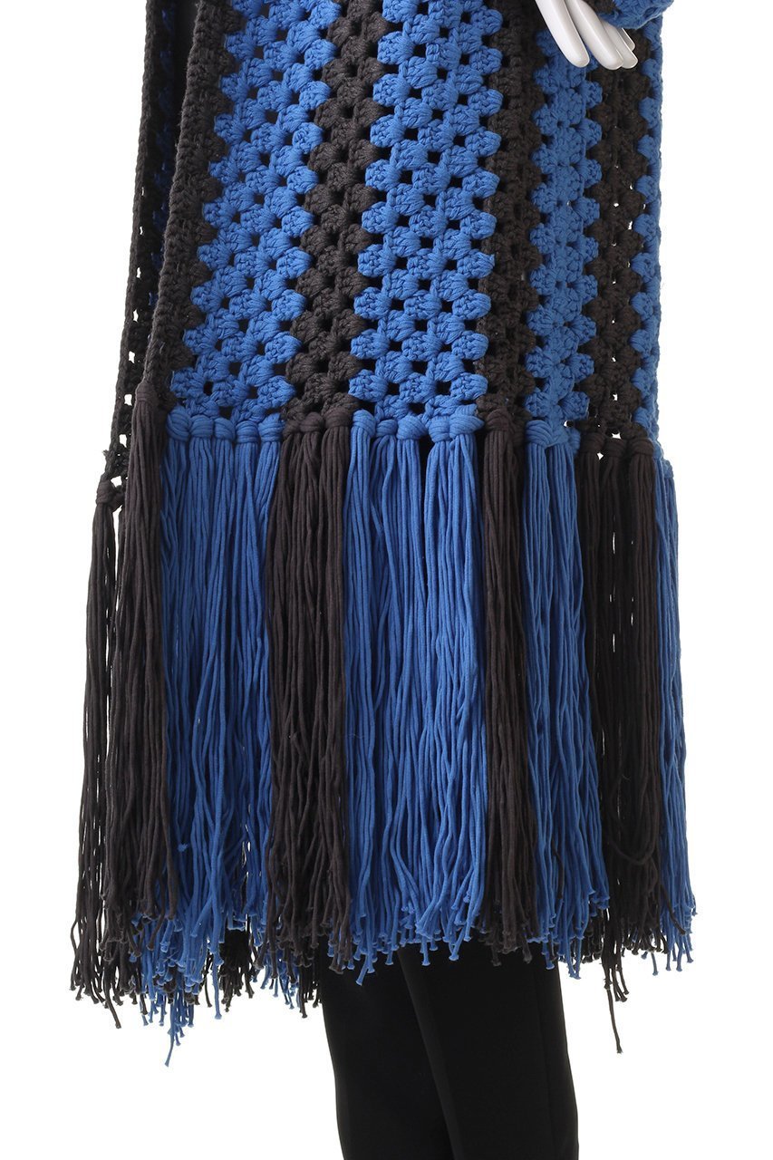 【メゾンスペシャル/MAISON SPECIAL】のハンドクロシェフリンジカーディガン 人気、トレンドファッション・服の通販 founy(ファニー) 　ファッション　Fashion　レディースファッション　Fashion for Women　トップス・カットソー　Cut & Sew Tops　ニット　Knit Tops & Sweaters　カーディガン・羽織り　Layered Style Cardigans　アクリル　Acrylic Material　カーディガン　Cardigan, Knitwear　クロシェ　Crochet, Knitted Lace　シンプル　Simple, Minimal　ストライプ　Stripe, Striped Pattern　ビッグ　Big, Oversized　フリンジ　Fringe, Tassel　other-6|ID: prp329100004608928 ipo3291000000034909754