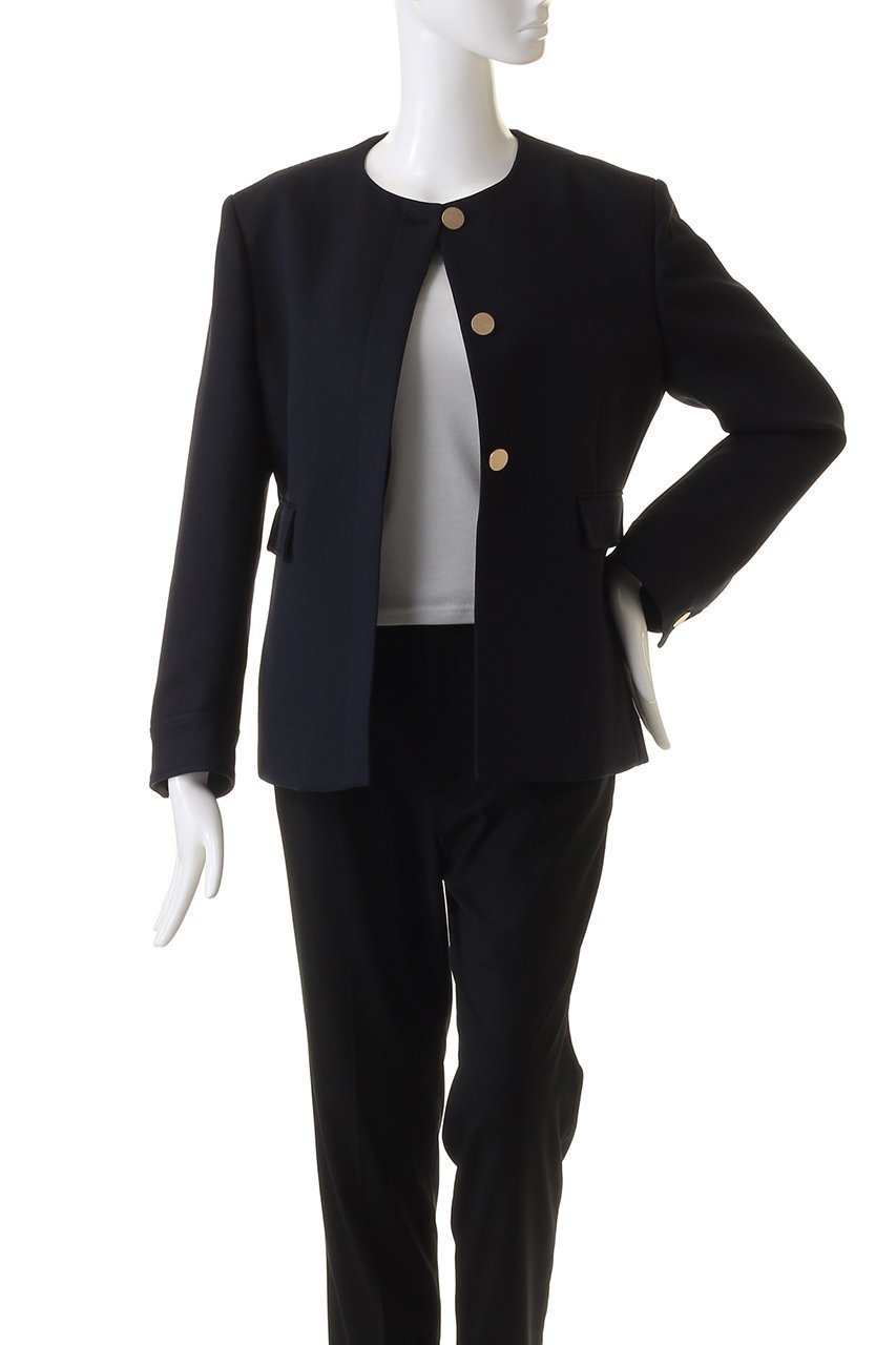 【マルティニーク/martinique】の【l heritage martinique】トリプルクロスジョーゼットジャケット 人気、トレンドファッション・服の通販 founy(ファニー) 　ファッション　Fashion　レディースファッション　Fashion for Women　アウター　Coat / Outerwear Collection　レディースジャケット・軽アウター　Jackets　クラシック　Classic, Timeless Style　シェイプ　Shape, Slim Fit　ジャケット　Jacket, Outerwear　ジョーゼット　Georgette, Semi-Sheer Fabric　スタンダード　Standard, Basic　フォルム　Silhouette, Form　ヴィンテージ　Vintage Style　other-7|ID: prp329100004608929 ipo3291000000032954416