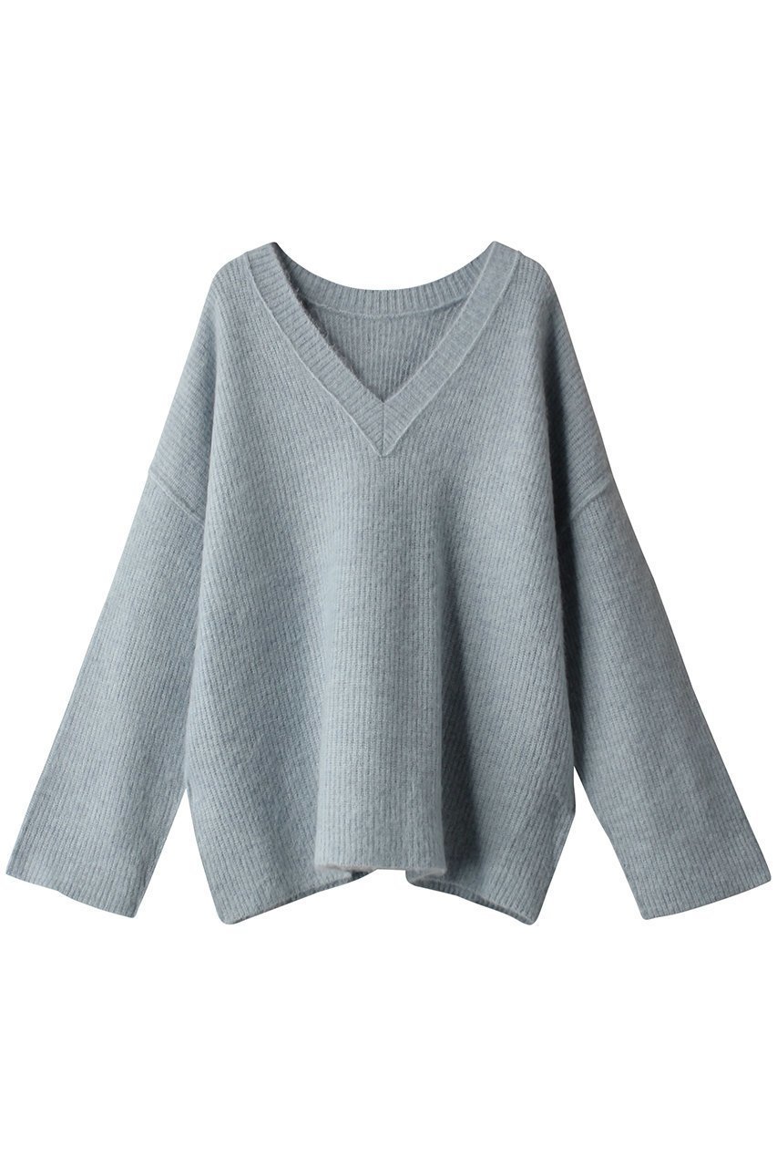 【マリリンムーン/MARILYN MOON】の【WALANCE】ブラッシュトニット2way プルオーバー インテリア・キッズ・メンズ・レディースファッション・服の通販 founy(ファニー) 　ファッション　Fashion　レディースファッション　Fashion for Women　トップス・カットソー　Cut & Sew Tops　ニット　Knit Tops & Sweaters　カジュアルプルオーバー・ニットトップス　Pullovers & Knit Tops / Casual Pullovers　ライトブルー|ID: prp329100004608930 ipo3291000000032954409