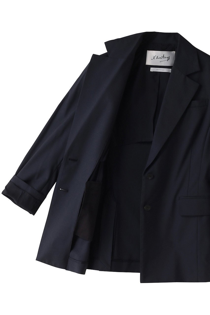 【マルティニーク/martinique】の【l heritage martinique】タイプライターウーステッドジャケット 人気、トレンドファッション・服の通販 founy(ファニー) 　ファッション　Fashion　レディースファッション　Fashion for Women　アウター　Coat / Outerwear Collection　レディースジャケット・軽アウター　Jackets　おすすめ　Recommended / Our Picks　コンパクト　Compact, Small Size　ジャケット　Jacket, Outerwear　スタンダード　Standard, Basic　タイプライター　Typewriter Fabric, Crisp Cotton　ヴィンテージ　Vintage Style　other-6|ID: prp329100004608931 ipo3291000000032954447