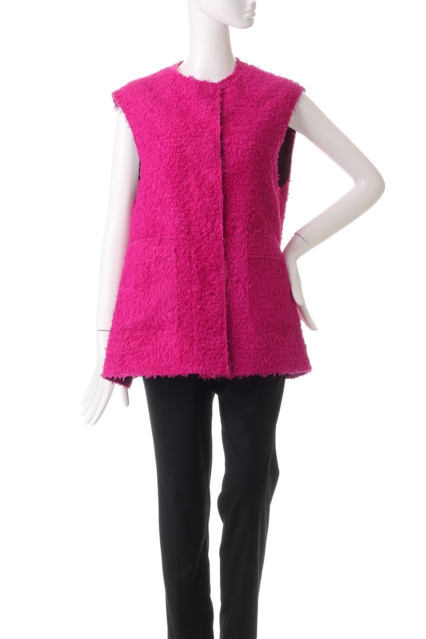 【ハウス オブ ロータス/HOUSE OF LOTUS】のクラレンソンツイードノーカラージレ 人気、トレンドファッション・服の通販 founy(ファニー) 　ファッション　Fashion　レディースファッション　Fashion for Women　アウター　Coat / Outerwear Collection　レディースジャケット・軽アウター　Jackets　エレガント 上品　Elegant　ジャケット　Jacket, Outerwear　ツイード／ツィード　Choker, Choker Necklace　ビジュー　Bijou, Jewel-like Accent　フランス　France, French　フリンジ　Fringe, Tassel　フレア　Flare, Flared　ベスト　Vest, Waistcoat　A/W・秋冬　Autumn/Winter　other-2|ID: prp329100004608937 ipo3291000000032954686
