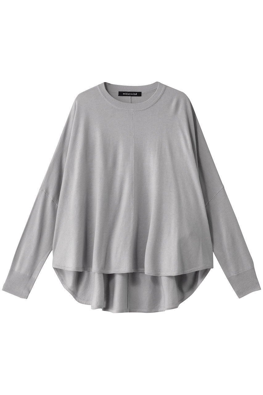 【ミズイロ インド/mizuiro ind】のfront seem cocoon P/O プルオーバー インテリア・キッズ・メンズ・レディースファッション・服の通販 founy(ファニー) 　ファッション　Fashion　レディースファッション　Fashion for Women　トップス・カットソー　Cut & Sew Tops　ニット　Knit Tops & Sweaters　カジュアルプルオーバー・ニットトップス　Pullovers & Knit Tops / Casual Pullovers　ドレープ　Drape, Draping Fabric　ボトム　Bottoms, Lower Wear　ロング　Long, Long-Length　ワイド　Wide, Wide Fit　l.gray|ID: prp329100004608947 ipo3291000000032955148