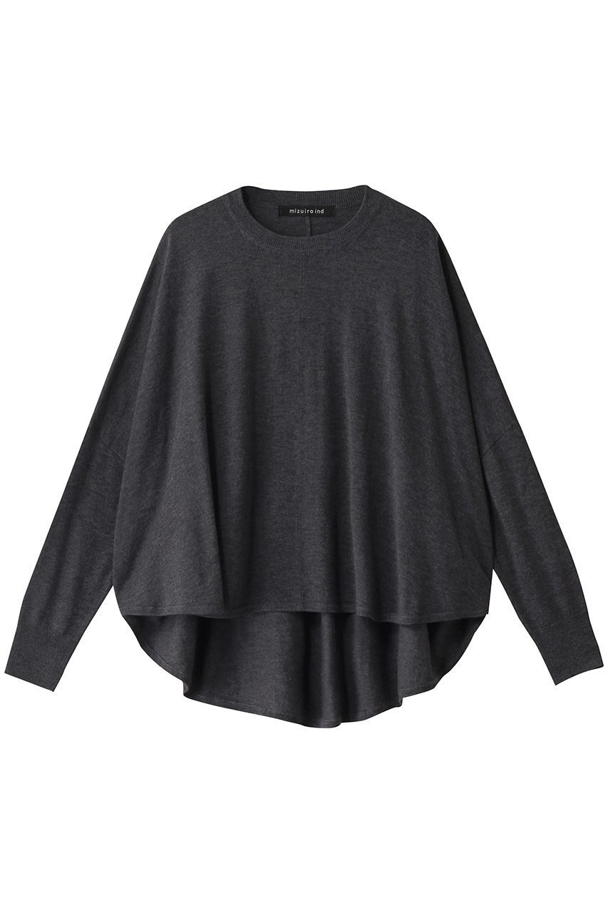 【ミズイロ インド/mizuiro ind】のfront seem cocoon P/O プルオーバー インテリア・キッズ・メンズ・レディースファッション・服の通販 founy(ファニー) 　ファッション　Fashion　レディースファッション　Fashion for Women　トップス・カットソー　Cut & Sew Tops　ニット　Knit Tops & Sweaters　カジュアルプルオーバー・ニットトップス　Pullovers & Knit Tops / Casual Pullovers　ドレープ　Drape, Draping Fabric　ボトム　Bottoms, Lower Wear　ロング　Long, Long-Length　ワイド　Wide, Wide Fit　c.gray|ID: prp329100004608947 ipo3291000000032955152