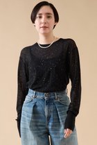 【マルティニーク/martinique】のスパンコールニットプルオーバー 人気、トレンドファッション・服の通販 founy(ファニー) ファッション Fashion レディースファッション Fashion for Women トップス・カットソー Cut & Sew Tops ニット Knit Tops & Sweaters カジュアルプルオーバー・ニットトップス Pullovers & Knit Tops / Casual Pullovers おすすめ Recommended / Our Picks インナー Innerwear シンプル Simple, Minimal スパンコール Sequins, Sequin Embellishment エレガント 上品 Elegant thumbnail ブラック|ID: prp329100004608954 ipo3291000000036079304