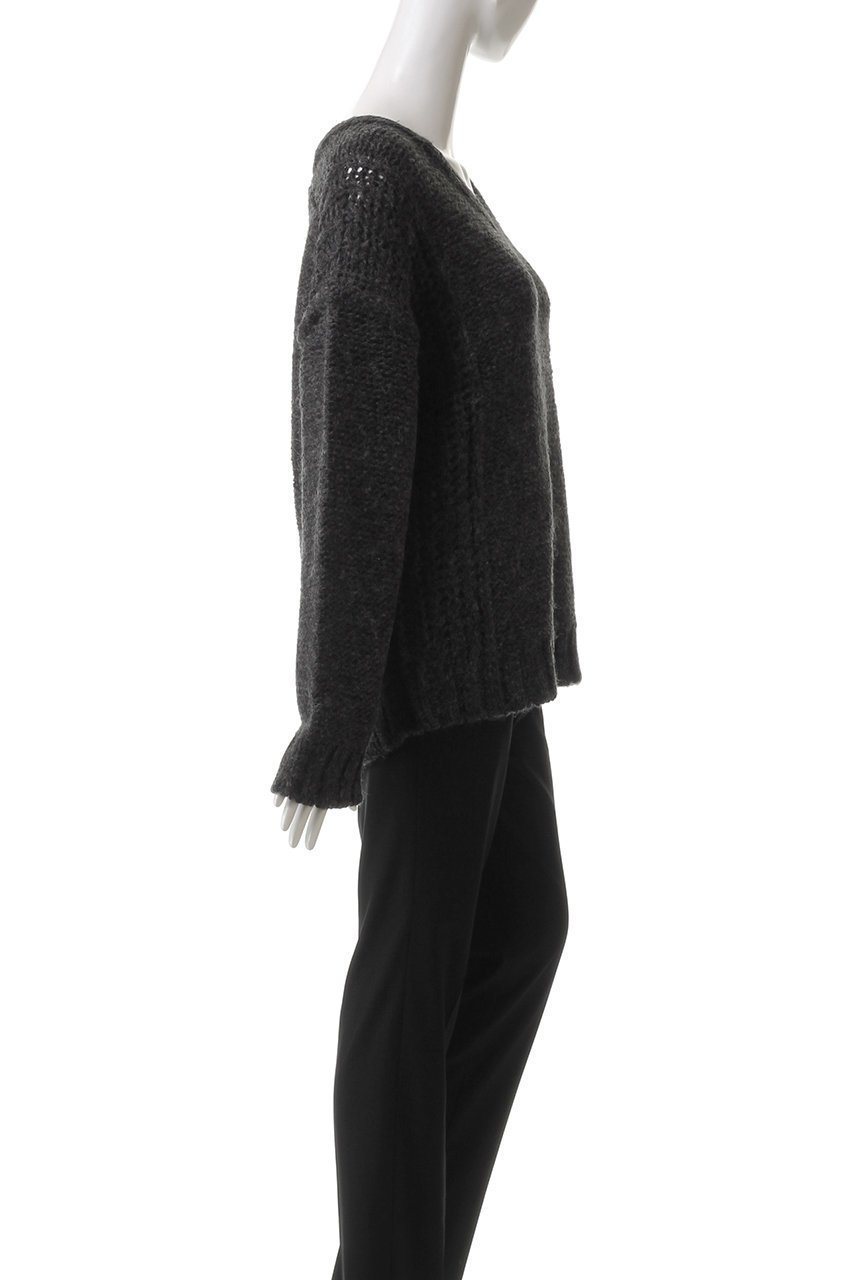 【ミディウミソリッド/MIDIUMISOLID】のlow guage v/neck PO プルオーバー 人気、トレンドファッション・服の通販 founy(ファニー) 　ファッション　Fashion　レディースファッション　Fashion for Women　トップス・カットソー　Cut & Sew Tops　ニット　Knit Tops & Sweaters　カジュアルプルオーバー・ニットトップス　Pullovers & Knit Tops / Casual Pullovers　おすすめ　Recommended / Our Picks　サテン　Satin, Glossy Fabric　シンプル　Simple, Minimal　other-3|ID: prp329100004608959 ipo3291000000032955917