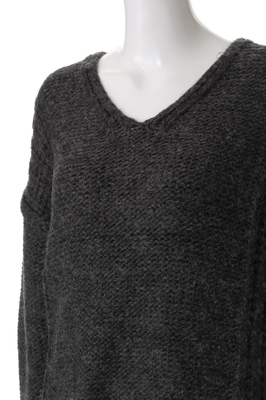 【ミディウミソリッド/MIDIUMISOLID】のlow guage v/neck PO プルオーバー 人気、トレンドファッション・服の通販 founy(ファニー) 　ファッション　Fashion　レディースファッション　Fashion for Women　トップス・カットソー　Cut & Sew Tops　ニット　Knit Tops & Sweaters　カジュアルプルオーバー・ニットトップス　Pullovers & Knit Tops / Casual Pullovers　おすすめ　Recommended / Our Picks　サテン　Satin, Glossy Fabric　シンプル　Simple, Minimal　other-5|ID: prp329100004608959 ipo3291000000032955924