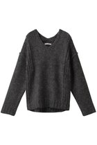 【ミディウミソリッド/MIDIUMISOLID】のlow guage v/neck PO プルオーバー black|ID: prp329100004608959 ipo3291000000035426908