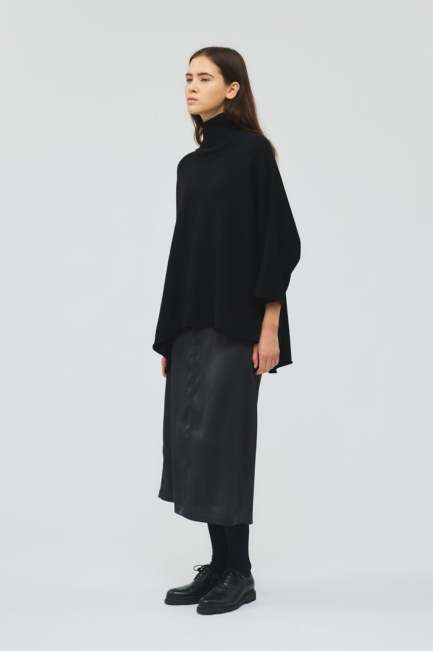 【ミズイロ インド/mizuiro ind】のポンチョライクプルオーバー 人気、トレンドファッション・服の通販 founy(ファニー) ファッション Fashion レディースファッション Fashion for Women トップス・カットソー Cut & Sew Tops ニット Knit Tops & Sweaters カジュアルプルオーバー・ニットトップス Pullovers & Knit Tops / Casual Pullovers アシンメトリー Asymmetrical Style シンプル Simple, Minimal ハイネック High Neck, Mock Neck バランス Balance, Style Balance ボトム Bottoms, Lower Wear エレガント 上品 Elegant other-7|ID: prp329100004608962 ipo3291000000035889160