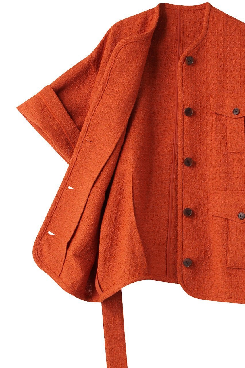 【クラネ/CLANE】のHALF SLEEVE TWEED JACKET/ジャケット 人気、トレンドファッション・服の通販 founy(ファニー) 　ファッション　Fashion　レディースファッション　Fashion for Women　アウター　Coat / Outerwear Collection　レディースジャケット・軽アウター　Jackets　おすすめ　Recommended / Our Picks　シェイプ　Shape, Slim Fit　ジャケット　Jacket, Outerwear　ツイード　Twill, Twill Weave　other-6|ID: prp329100004608974 ipo3291000000032956705