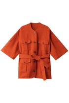 【クラネ/CLANE】のHALF SLEEVE TWEED JACKET/ジャケット ORANGE|ID: prp329100004608974 ipo3291000000036223585