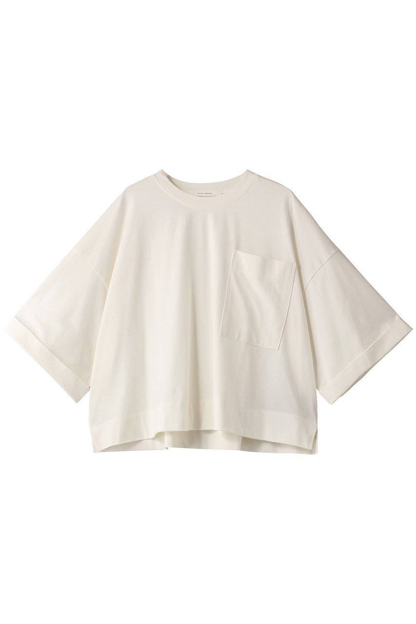 【プレインピープル/PLAIN PEOPLE】のオーガニック天竺ショート丈プルオーバー 人気、トレンドファッション・服の通販 founy(ファニー) 　ファッション　Fashion　レディースファッション　Fashion for Women　トップス・カットソー　Cut & Sew Tops　ニット　Knit Tops & Sweaters　カジュアルプルオーバー・ニットトップス　Pullovers & Knit Tops / Casual Pullovers　オーガニック　Organic Cotton　ショート　Short, Short Length　スリーブ　Sleeve, Long Sleeve / Short Sleeve　トレンド　Trend, Trending Now　バランス　Balance, Style Balance　ボトム　Bottoms, Lower Wear　ワイド　Wide, Wide Fit　エレガント 上品　Elegant　 other-1|ID: prp329100004608975 ipo3291000000032956706