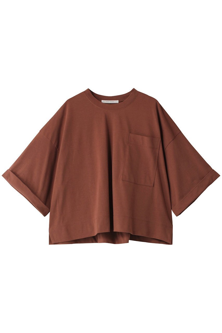 【プレインピープル/PLAIN PEOPLE】のオーガニック天竺ショート丈プルオーバー インテリア・キッズ・メンズ・レディースファッション・服の通販 founy(ファニー) 　ファッション　Fashion　レディースファッション　Fashion for Women　トップス・カットソー　Cut & Sew Tops　ニット　Knit Tops & Sweaters　カジュアルプルオーバー・ニットトップス　Pullovers & Knit Tops / Casual Pullovers　オーガニック　Organic Cotton　ショート　Short, Short Length　スリーブ　Sleeve, Long Sleeve / Short Sleeve　トレンド　Trend, Trending Now　バランス　Balance, Style Balance　ボトム　Bottoms, Lower Wear　ワイド　Wide, Wide Fit　エレガント 上品　Elegant　マロン|ID: prp329100004608975 ipo3291000000032956711