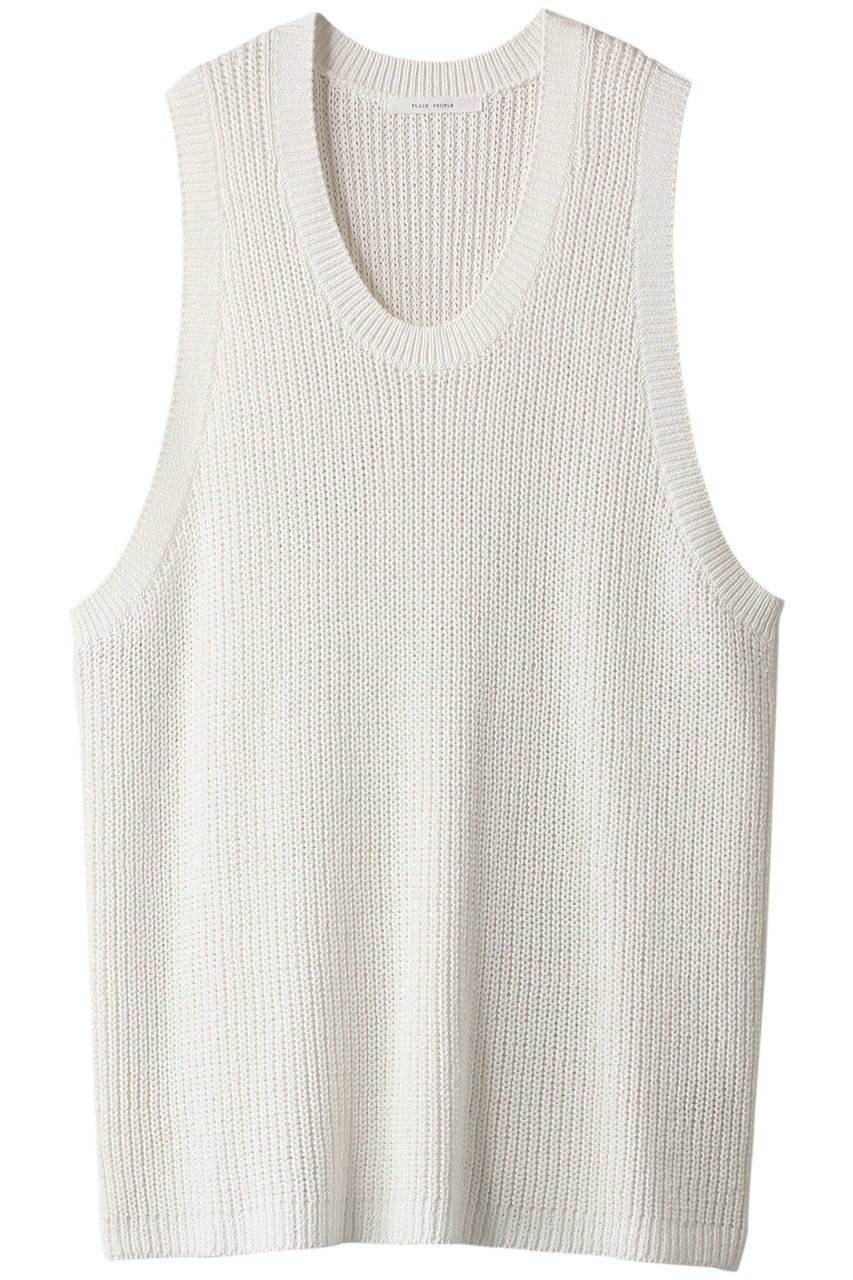 【プレインピープル/PLAIN PEOPLE】のコットン2WAYニットベスト インテリア・キッズ・メンズ・レディースファッション・服の通販 founy(ファニー) 　ファッション　Fashion　レディースファッション　Fashion for Women　トップス・カットソー　Cut & Sew Tops　ニット　Knit Tops & Sweaters　ベスト&ジレ / 重ね着スタイル　Vests & Gilets　カジュアルプルオーバー・ニットトップス　Pullovers & Knit Tops / Casual Pullovers　フロント　Front, Front Design　ベスト　Vest, Waistcoat　ロング　Long, Long-Length　畦　Ribbed Knit　ホワイト|ID: prp329100004608976 ipo3291000000032956741