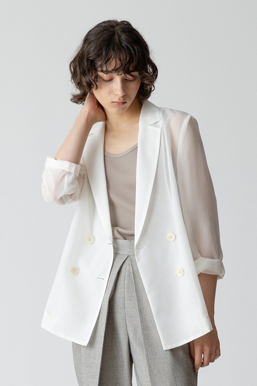 【アルアバイル/allureville】のワルツシアーオーガンジャケット 人気、トレンドファッション・服の通販 founy(ファニー) 　ファッション　Fashion　レディースファッション　Fashion for Women　アウター　Coat / Outerwear Collection　レディースジャケット・軽アウター　Jackets　おすすめ　Recommended / Our Picks　カッティング　Cutting Detail　クール　Cool, Chic　シアー　Sheer, See-Through　ジャケット　Jacket, Outerwear　マニッシュ　Mannish, Boyish　エレガント 上品　Elegant　other-8|ID: prp329100004608978 ipo3291000000035721190