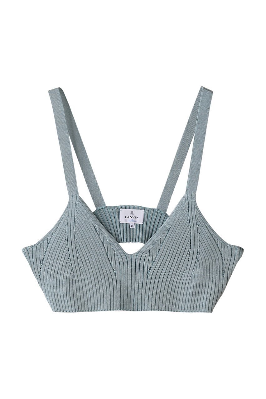 【ランバン オン ブルー/LANVIN en Bleu】のブライトリブニットビスチェ 人気、トレンドファッション・服の通販 founy(ファニー) 　ファッション　Fashion　レディースファッション　Fashion for Women　トップス・カットソー　Cut & Sew Tops　ニット　Knit Tops & Sweaters　カジュアルプルオーバー・ニットトップス　Pullovers & Knit Tops / Casual Pullovers　ビスチェ　Bustiers & Corset Tops / Layered Bustier Style　おすすめ　Recommended / Our Picks　カットソー　Cut and Sewn Top　 other-1|ID: prp329100004608986 ipo3291000000032957892