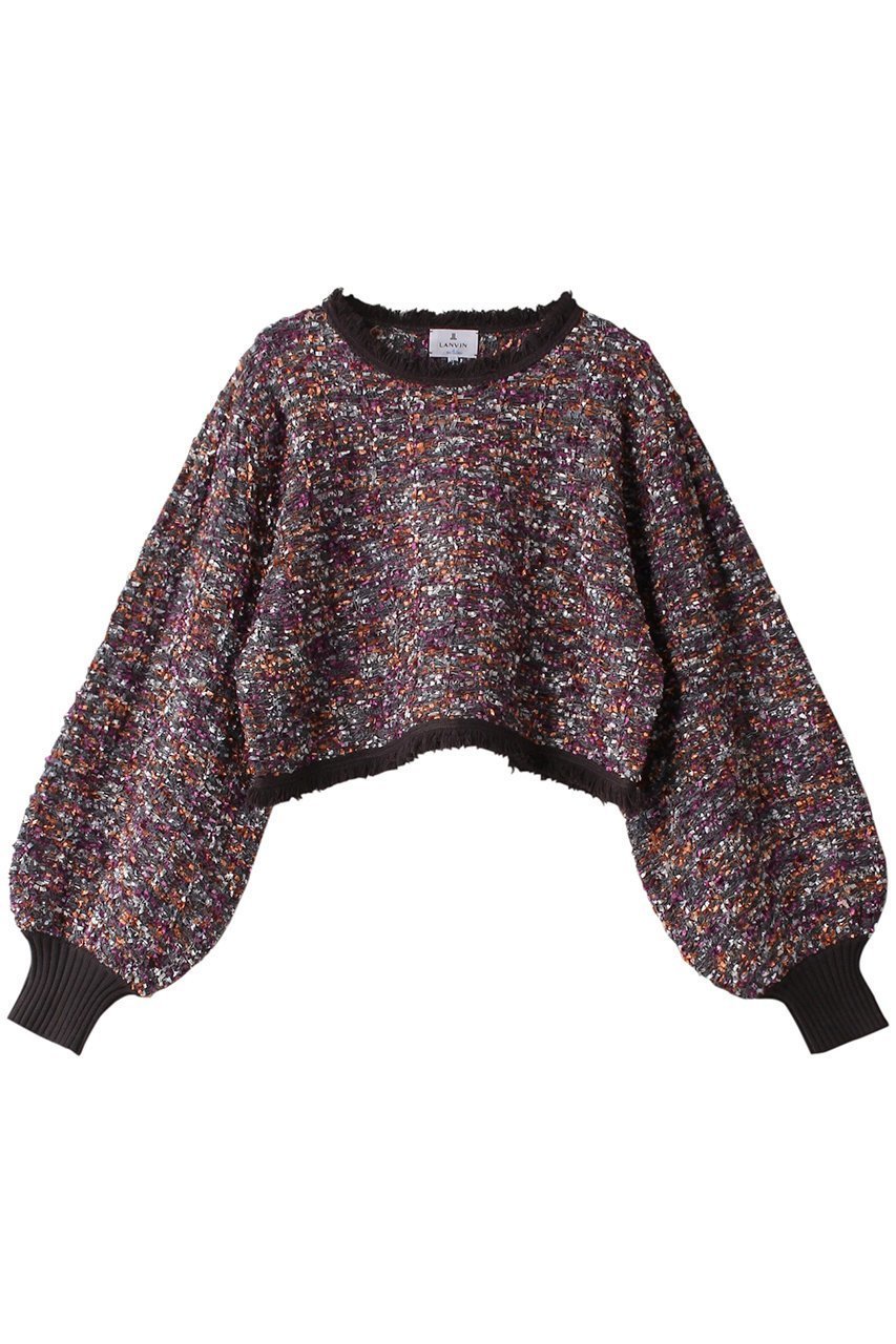 【ランバン オン ブルー/LANVIN en Bleu】のクロップドツイードニット 人気、トレンドファッション・服の通販 founy(ファニー) 　ファッション　Fashion　レディースファッション　Fashion for Women　トップス・カットソー　Cut & Sew Tops　ニット　Knit Tops & Sweaters　カジュアルプルオーバー・ニットトップス　Pullovers & Knit Tops / Casual Pullovers　クラシカル　Classical, Vintage-Inspired　クロップド　Cropped, Short Length　スペシャル　Special, Limited Edition　ツイード　Twill, Twill Weave　バランス　Balance, Style Balance　ミックス　Mix, Mixed Style　ランダム　Random, Irregular　 other-1|ID: prp329100004608988 ipo3291000000032958049