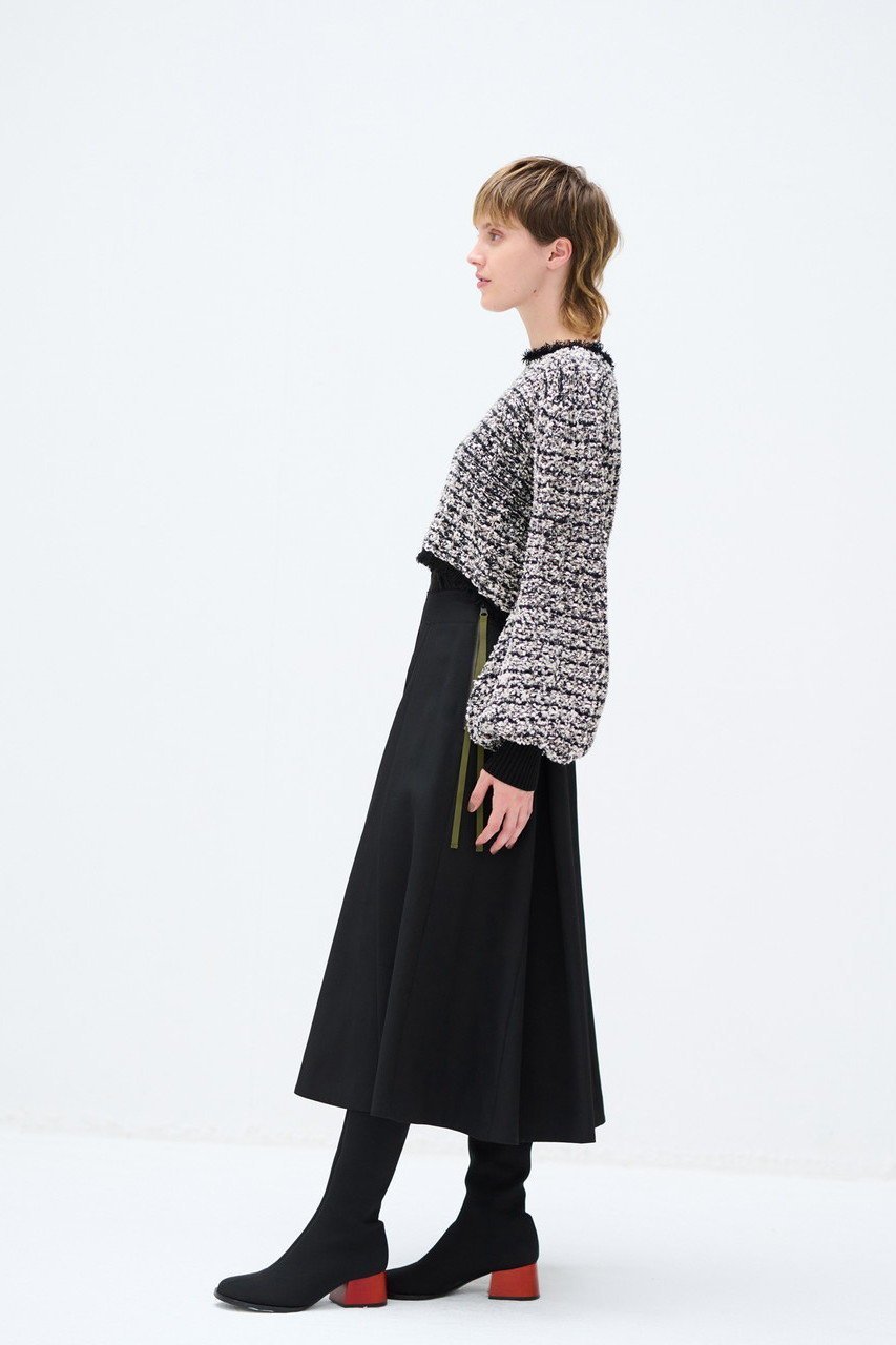 【ランバン オン ブルー/LANVIN en Bleu】のクロップドツイードニット 人気、トレンドファッション・服の通販 founy(ファニー) 　ファッション　Fashion　レディースファッション　Fashion for Women　トップス・カットソー　Cut & Sew Tops　ニット　Knit Tops & Sweaters　カジュアルプルオーバー・ニットトップス　Pullovers & Knit Tops / Casual Pullovers　クラシカル　Classical, Vintage-Inspired　クロップド　Cropped, Short Length　スペシャル　Special, Limited Edition　ツイード　Twill, Twill Weave　バランス　Balance, Style Balance　ミックス　Mix, Mixed Style　ランダム　Random, Irregular　other-6|ID: prp329100004608988 ipo3291000000032958074
