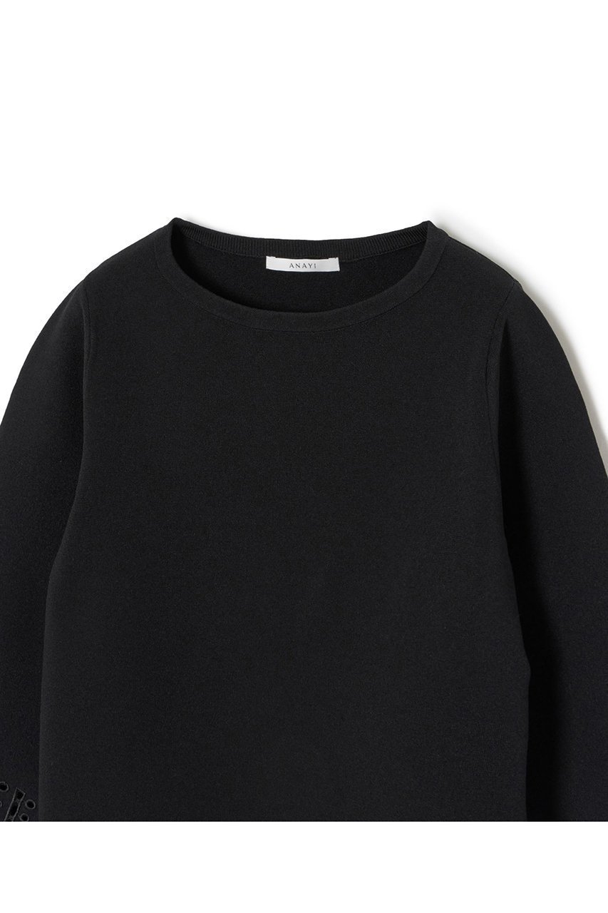 【アナイ/ANAYI】のドットカットワークショートプルオーバー 人気、トレンドファッション・服の通販 founy(ファニー) 　ファッション　Fashion　レディースファッション　Fashion for Women　トップス・カットソー　Cut & Sew Tops　ニット　Knit Tops & Sweaters　カジュアルプルオーバー・ニットトップス　Pullovers & Knit Tops / Casual Pullovers　おすすめ　Recommended / Our Picks　なめらか　Smooth, Silky Texture　ショート　Short, Short Length　シルク　Silk, 100% Silk　シンプル　Simple, Minimal　ストレッチ　Stretch, Stretchy Fabric　スペシャル　Special, Limited Edition　ドット　Polka Dot, Dot Pattern　パターン　Pattern, Design Print　モダン　Modern, Contemporary　ワーク　Workwear, Utility Style　other-3|ID: prp329100004608993 ipo3291000000032958151