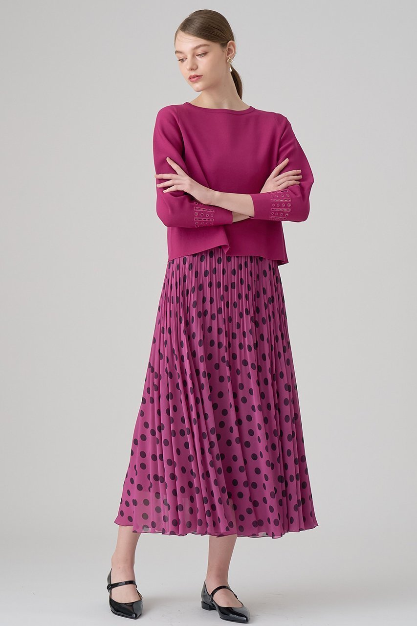 【アナイ/ANAYI】のドットカットワークショートプルオーバー 人気、トレンドファッション・服の通販 founy(ファニー) 　ファッション　Fashion　レディースファッション　Fashion for Women　トップス・カットソー　Cut & Sew Tops　ニット　Knit Tops & Sweaters　カジュアルプルオーバー・ニットトップス　Pullovers & Knit Tops / Casual Pullovers　おすすめ　Recommended / Our Picks　なめらか　Smooth, Silky Texture　ショート　Short, Short Length　シルク　Silk, 100% Silk　シンプル　Simple, Minimal　ストレッチ　Stretch, Stretchy Fabric　スペシャル　Special, Limited Edition　ドット　Polka Dot, Dot Pattern　パターン　Pattern, Design Print　モダン　Modern, Contemporary　ワーク　Workwear, Utility Style　再入荷　Restock / Back in Stock　other-4|ID: prp329100004608993 ipo3291000000035055270