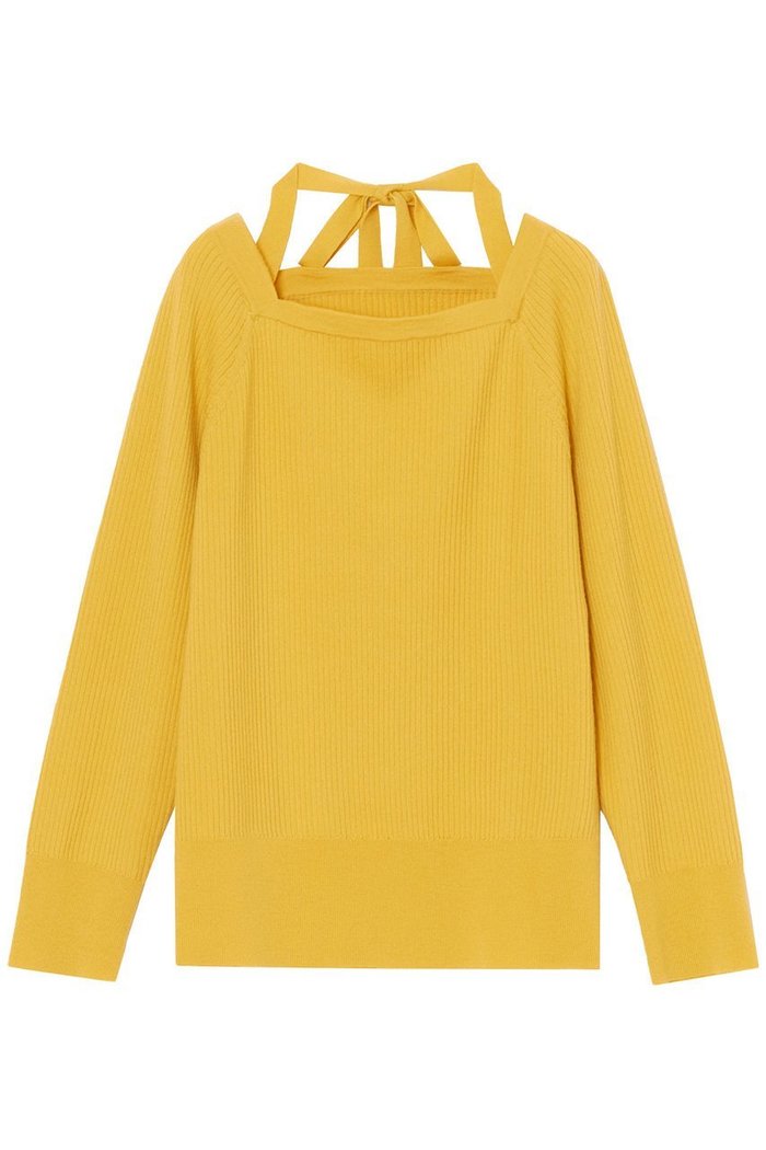 【アナイ/ANAYI】のホルターリボンプルオーバー インテリア・キッズ・メンズ・レディースファッション・服の通販 founy(ファニー) https://founy.com/ ファッション Fashion レディースファッション Fashion for Women トップス・カットソー Cut & Sew Tops ニット Knit Tops & Sweaters カジュアルプルオーバー・ニットトップス Pullovers & Knit Tops / Casual Pullovers なめらか Smooth, Silky Texture シンプル Simple, Minimal スクエア Square, Square Shape リブニット Rib Knit, Ribbed Knit リボン Ribbon, Bow ロング Long, Long-Length |ID: prp329100004608995 ipo3291000000032958161