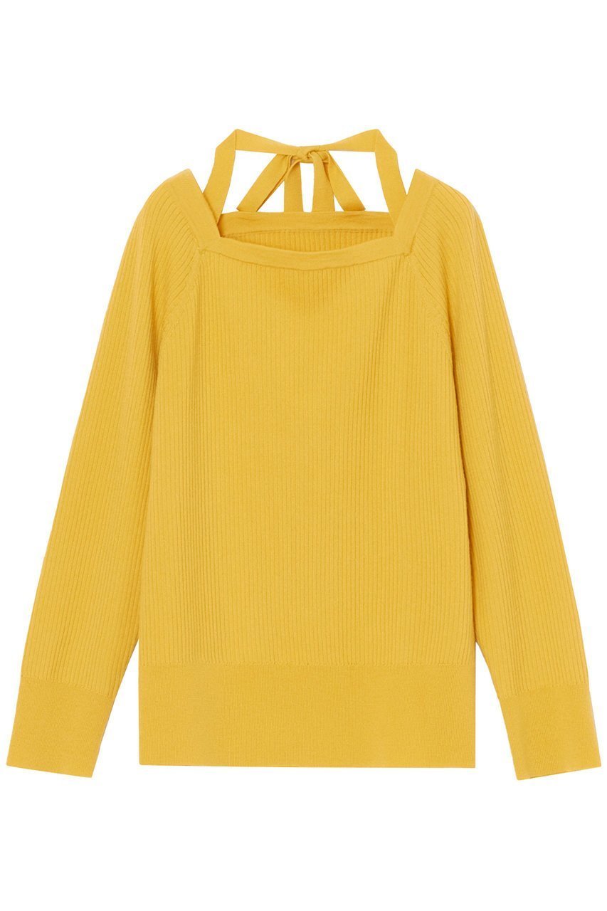 【アナイ/ANAYI】のホルターリボンプルオーバー 人気、トレンドファッション・服の通販 founy(ファニー) 　ファッション　Fashion　レディースファッション　Fashion for Women　トップス・カットソー　Cut & Sew Tops　ニット　Knit Tops & Sweaters　カジュアルプルオーバー・ニットトップス　Pullovers & Knit Tops / Casual Pullovers　なめらか　Smooth, Silky Texture　シンプル　Simple, Minimal　スクエア　Square, Square Shape　リブニット　Rib Knit, Ribbed Knit　リボン　Ribbon, Bow　ロング　Long, Long-Length　 other-1|ID: prp329100004608995 ipo3291000000032958161