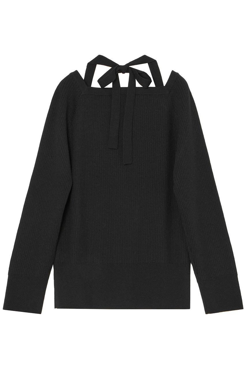 【アナイ/ANAYI】のホルターリボンプルオーバー 人気、トレンドファッション・服の通販 founy(ファニー) 　ファッション　Fashion　レディースファッション　Fashion for Women　トップス・カットソー　Cut & Sew Tops　ニット　Knit Tops & Sweaters　カジュアルプルオーバー・ニットトップス　Pullovers & Knit Tops / Casual Pullovers　なめらか　Smooth, Silky Texture　シンプル　Simple, Minimal　スクエア　Square, Square Shape　リブニット　Rib Knit, Ribbed Knit　リボン　Ribbon, Bow　ロング　Long, Long-Length　other-2|ID: prp329100004608995 ipo3291000000032958174