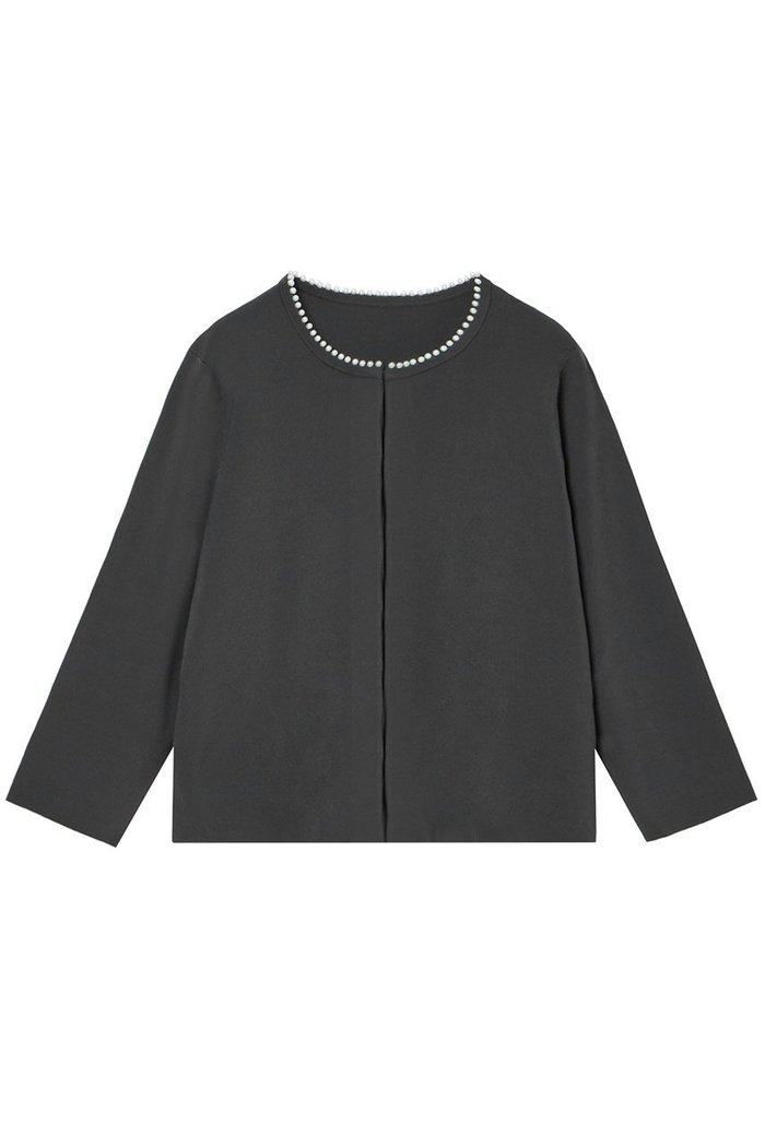 【アナイ/ANAYI】のパールネック カーディガン インテリア・キッズ・メンズ・レディースファッション・服の通販 founy(ファニー) https://founy.com/ ファッション Fashion レディースファッション Fashion for Women トップス・カットソー Cut & Sew Tops ニット Knit Tops & Sweaters カーディガン・羽織り Layered Style Cardigans エレガント 上品 Elegant カーディガン Cardigan, Knitwear ショート Short, Short Length ストレッチ Stretch, Stretchy Fabric パール Pearl, Pearl Accent |ID: prp329100004608997 ipo3291000000032958208