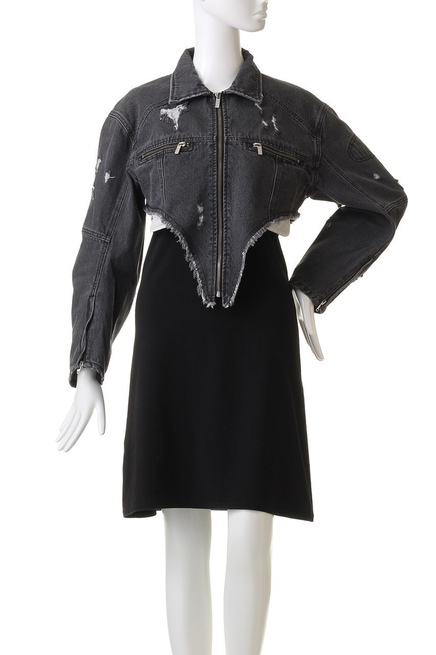 【プランク プロジェクト/PRANK PROJECT】のデニムカッティングショートブルゾン / Denim Cutting Short Blouson 人気、トレンドファッション・服の通販 founy(ファニー) 　ファッション　Fashion　レディースファッション　Fashion for Women　アウター　Coat / Outerwear Collection　レディースジャケット・軽アウター　Jackets　ブルゾンジャケット・スポーティアウター　Blouson Jackets　おすすめ　Recommended / Our Picks　インナー　Innerwear　カッティング　Cutting Detail　ジャケット　Jacket, Outerwear　デニム　Denim, Jeans Material　ビンテージ　Vintage, Retro Style　ブルゾン　Blouson, Bomber Jacket　ベスト　Vest, Waistcoat　軽量　Lightweight, Ultra Light　other-2|ID: prp329100004608998 ipo3291000000032958250