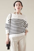 【マルティニーク/martinique】の【Traditional Weatherwear】BMB KNIT SHEER ボーダーシアーニット ホワイト|ID: prp329100004609003 ipo3291000000032958306