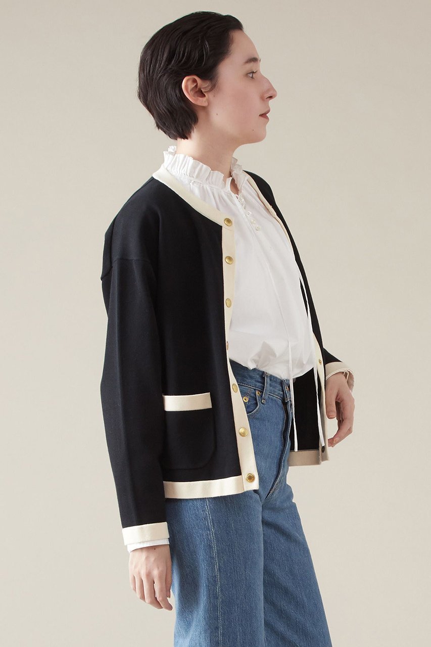 【マルティニーク/martinique】の【Traditional Weatherwear】ARKLEY KNIT バイカラーカーディガン 人気、トレンドファッション・服の通販 founy(ファニー) 　ファッション　Fashion　レディースファッション　Fashion for Women　トップス・カットソー　Cut & Sew Tops　ニット　Knit Tops & Sweaters　カーディガン・羽織り　Layered Style Cardigans　カーディガン　Cardigan, Knitwear　キルティング　Quilted, Quilting　ドット　Polka Dot, Dot Pattern　ベーシック　Basic, Essential　エレガント 上品　Elegant　other-2|ID: prp329100004609004 ipo3291000000032958335