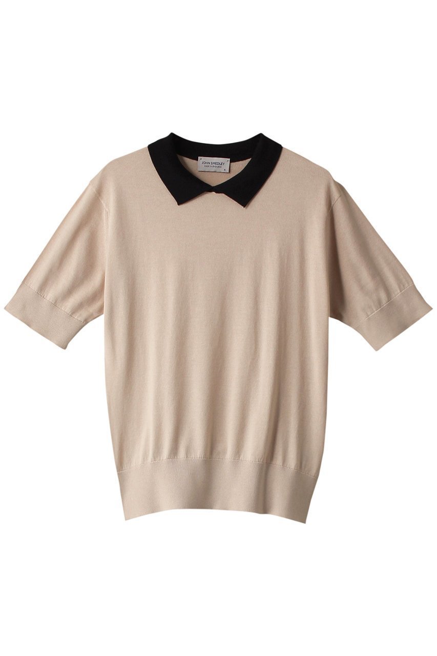 【マルティニーク/martinique】の【JOHN SMEDLEY】半袖クレリックポロシャツ 人気、トレンドファッション・服の通販 founy(ファニー) 　ファッション　Fashion　レディースファッション　Fashion for Women　トップス・カットソー　Cut & Sew Tops　ニット　Knit Tops & Sweaters　シャツ・ブラウス・オフィスカジュアル　Elegant Blouses & Button-Ups　ポロシャツ・きれいめカジュアル　Smart-Casual Polo Tops　カジュアルプルオーバー・ニットトップス　Pullovers & Knit Tops / Casual Pullovers　インナー　Innerwear　コンパクト　Compact, Small Size　シアー　Sheer, See-Through　シンプル　Simple, Minimal　半袖　Short Sleeve, Half Sleeve　 other-1|ID: prp329100004609005 ipo3291000000032958357
