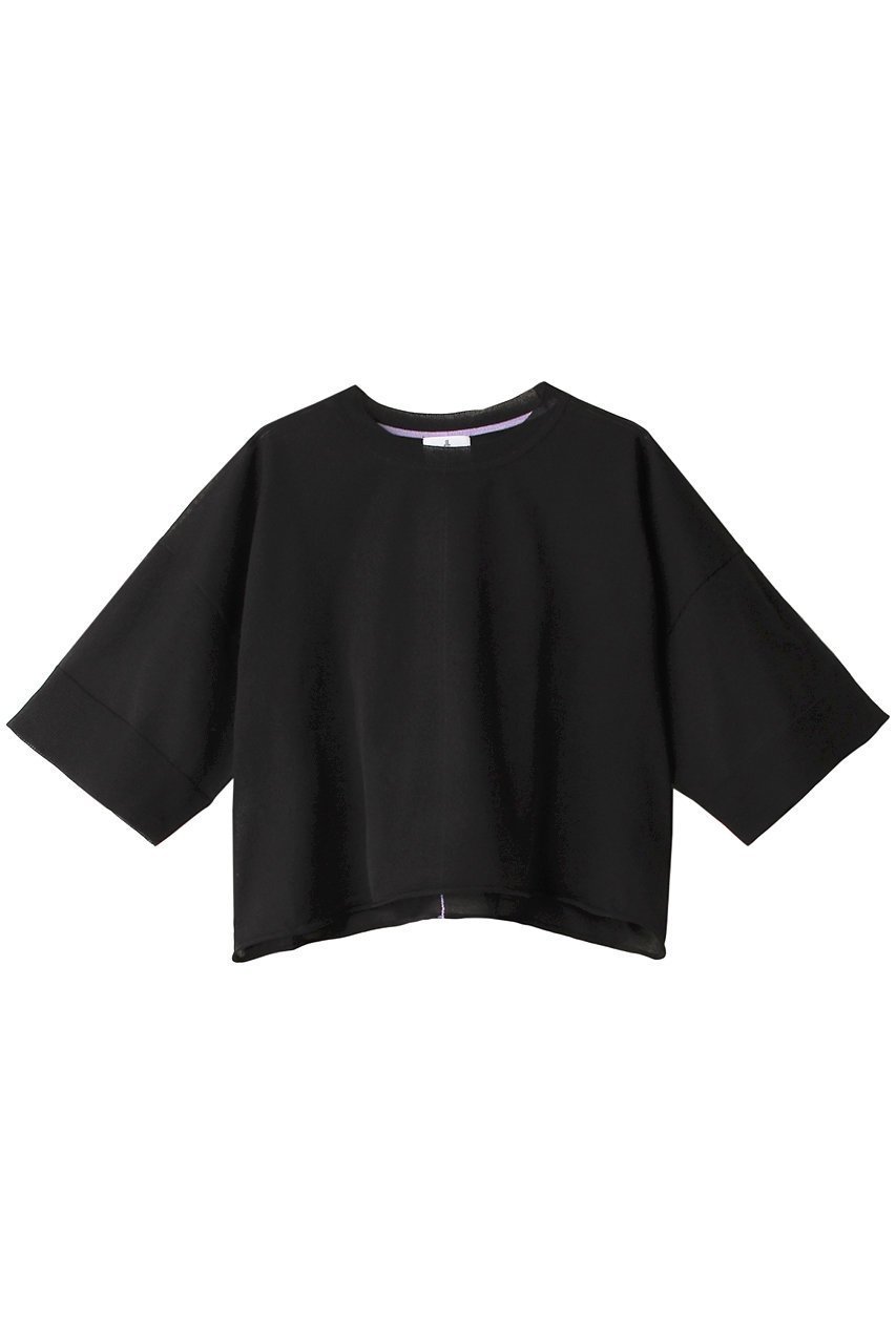 【ランバン オン ブルー/LANVIN en Bleu】のワイドクロップドニット インテリア・キッズ・メンズ・レディースファッション・服の通販 founy(ファニー) 　ファッション　Fashion　レディースファッション　Fashion for Women　トップス・カットソー　Cut & Sew Tops　ニット　Knit Tops & Sweaters　カジュアルプルオーバー・ニットトップス　Pullovers & Knit Tops / Casual Pullovers　夏　Summer　ブラック|ID: prp329100004609009 ipo3291000000032958542